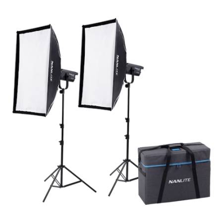NanLite FS-150B 2KIT-S-LS-1 - zestaw, 2 lampy FS-150B Bi-Colour, 2 statywy, 2 softboxy i torba_1